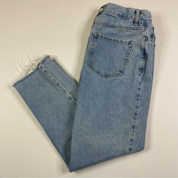 Pacsun High Rise Straight Jeans‎ Women's 24 90's Light Denim Raw Hem Button Fly - Picture 2 of 13